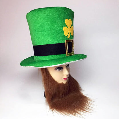 Women Men Green Party Hat for Leprechaun Irish Day Carnival Cosplay Dress Up Party Supplies