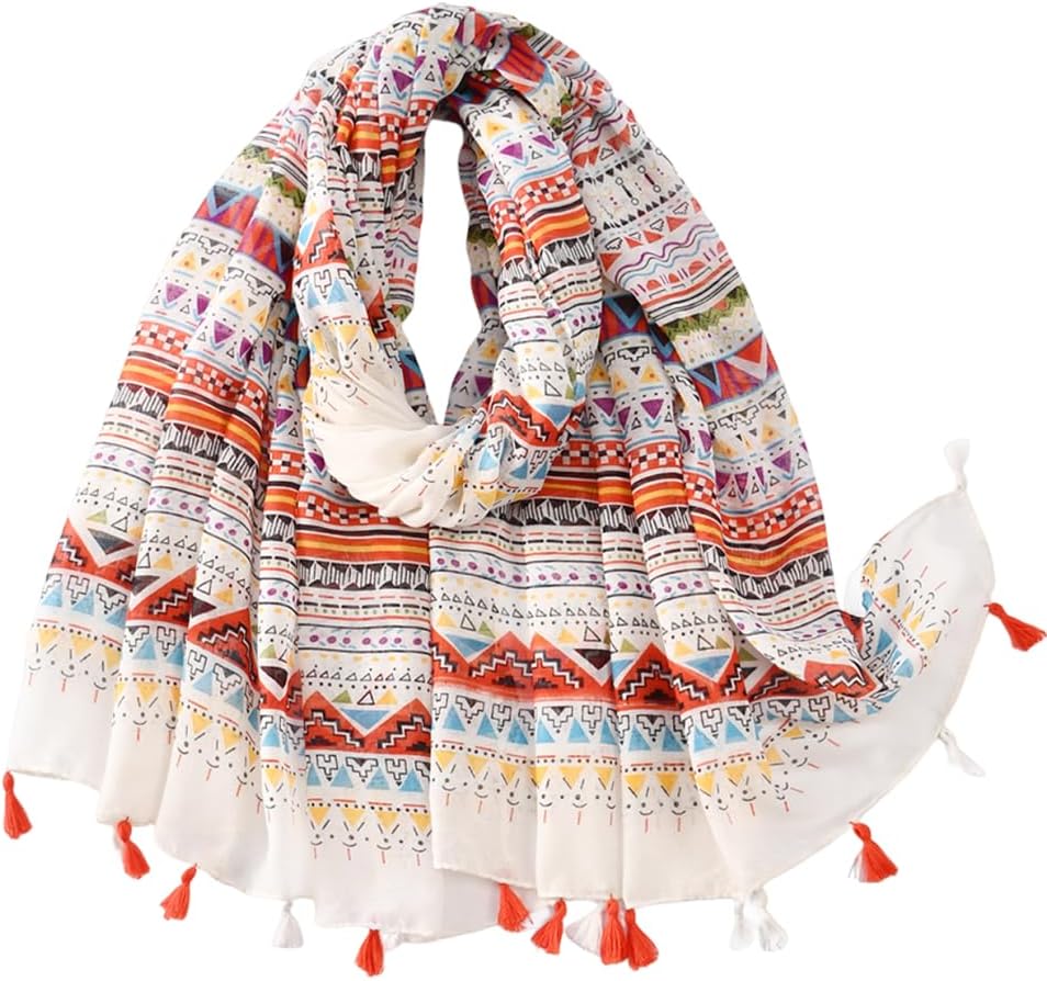 Lightweight Scarves Fashion Flowers Print Women Wrap Scarf Head Shawl