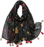 Lightweight Scarves Fashion Flowers Print Women Wrap Scarf Head Shawl