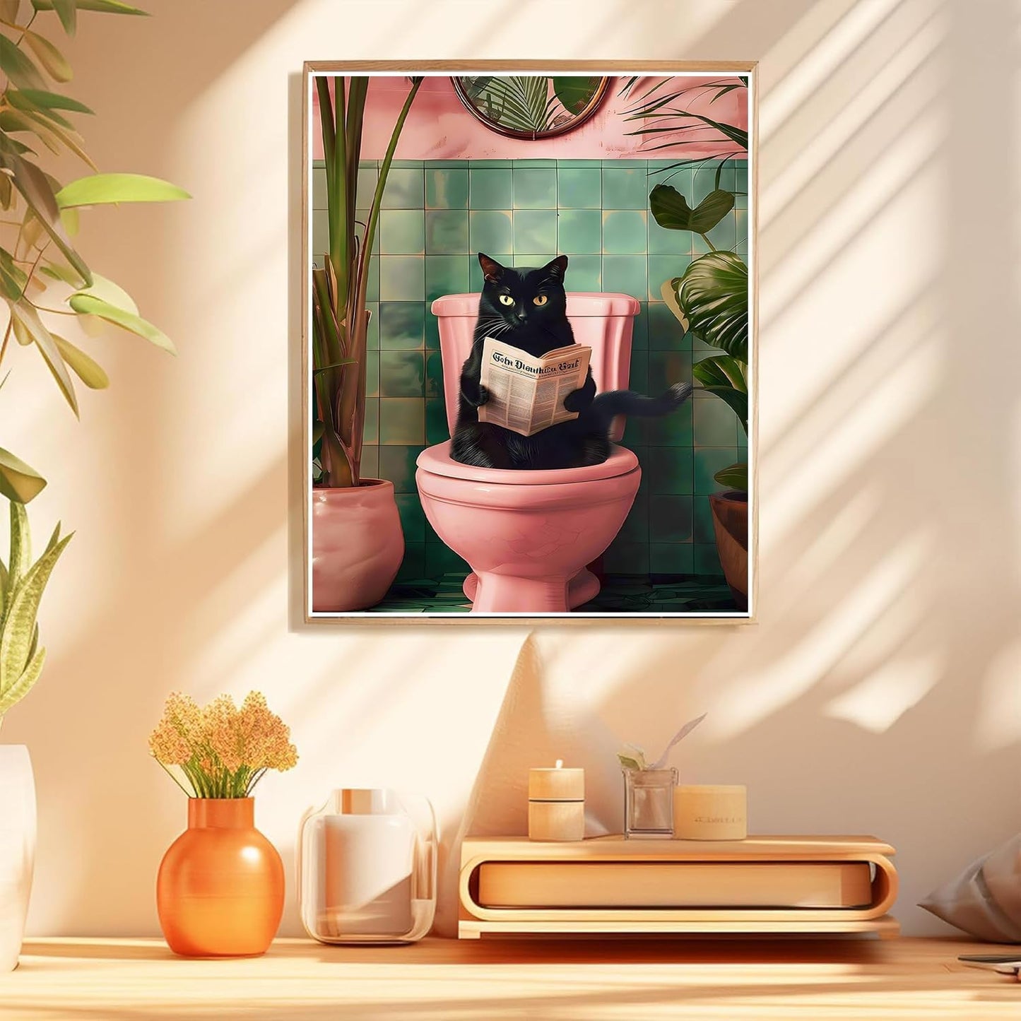 Black Cat Paint by Numbers Kit for Adults Beginner (Without Frame)