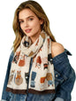 Lightweight Scarves Fashion Flowers Print Women Wrap Scarf Head Shawl