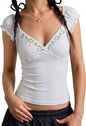 Women Short Sleeve Slim Fit Basic Tees Cute Crop Tops Y2k Summer Trendy Going Out Clothes
