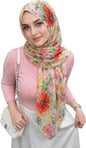 Lightweight Scarves Fashion Flowers Print Women Wrap Scarf Head Shawl