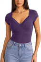 Women Short Sleeve Slim Fit Basic Tees Cute Crop Tops Y2k Summer Trendy Going Out Clothes