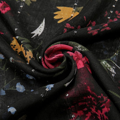 Lightweight Scarves Fashion Flowers Print Women Wrap Scarf Head Shawl