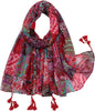 Lightweight Scarves Fashion Flowers Print Women Wrap Scarf Head Shawl