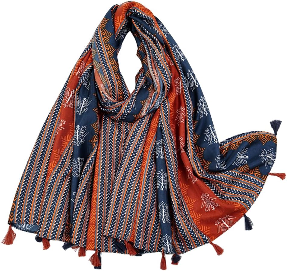 Lightweight Scarves Fashion Flowers Print Women Wrap Scarf Head Shawl