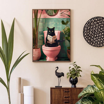 Black Cat Paint by Numbers Kit for Adults Beginner (Without Frame)