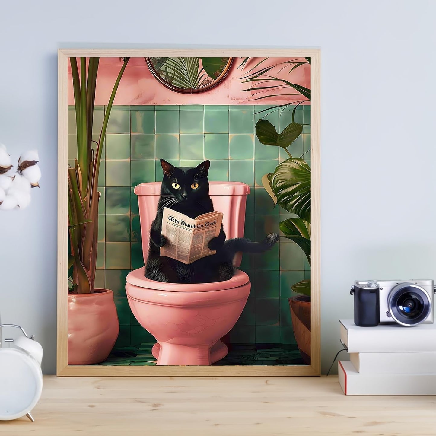 Black Cat Paint by Numbers Kit for Adults Beginner (Without Frame)