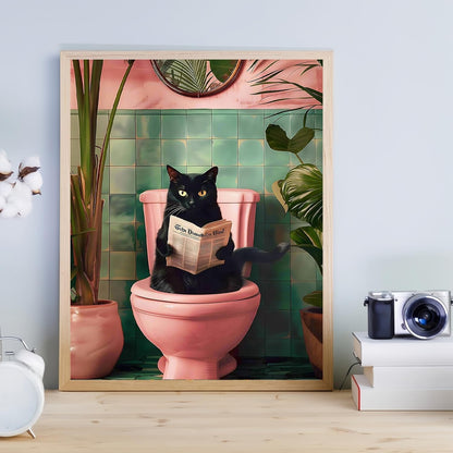Black Cat Paint by Numbers Kit for Adults Beginner (Without Frame)
