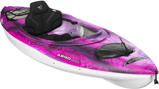 Pelican Argo 100X EXO Sit-In Recreational Kayak – 10-Foot. Includes EXO Cooler Bag. Stardust Color